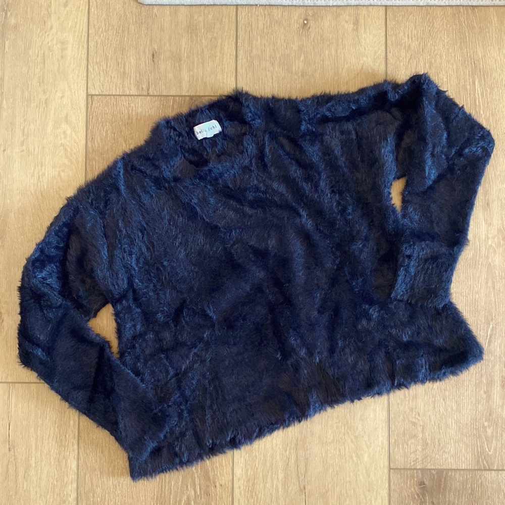 Bella Dahl Fuzzy Black Sweater -Women’s XS